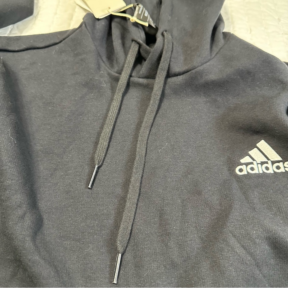 NWT Adidas Feel Cozy Pullover Fleece Hoddie in Black Size M - Picture 14 of 15